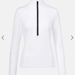 Women's White Zip-Up Top